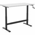 Global Industrial Hand-Crank Adjustable Height Workbench, Laminate Safety Edge, 48inW x 30inD 338346BK